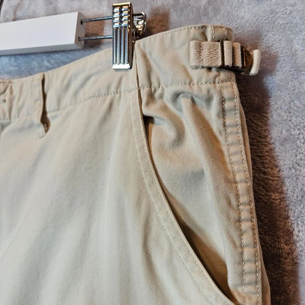 Cabela's Cargo Pants Mens 42 Tan Khakis Button Pocket Flaps Gorpcore Hiking Work